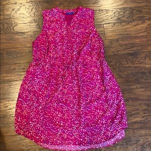 Pink sleeveless plus dress 2x